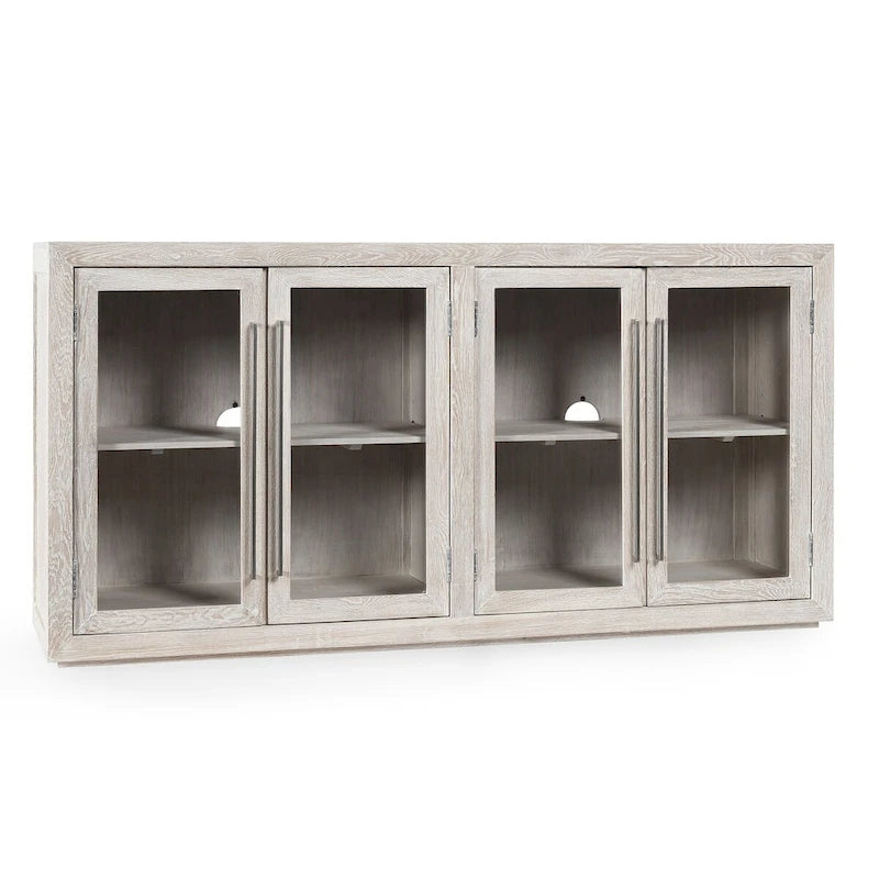 Classic Home Bradley Four Door Sideboard in Whitewash