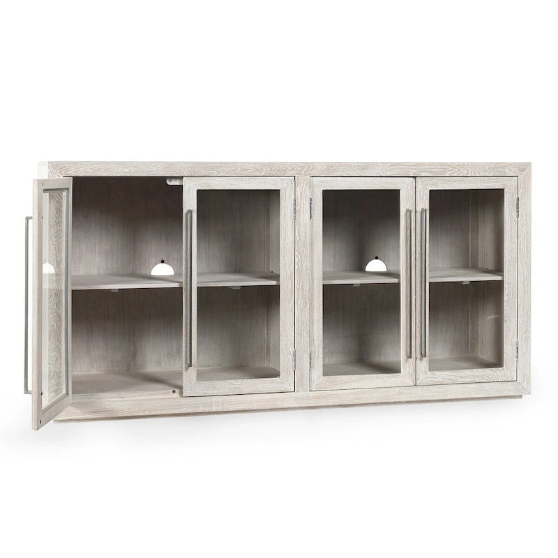 Buffet Bradley à quatre portes Classic Home en coloris blanchi