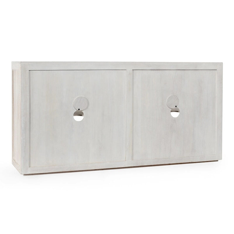 Buffet Bradley à quatre portes Classic Home en coloris blanchi