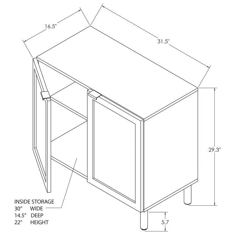 Orre Brown Cabinet 2 portes
