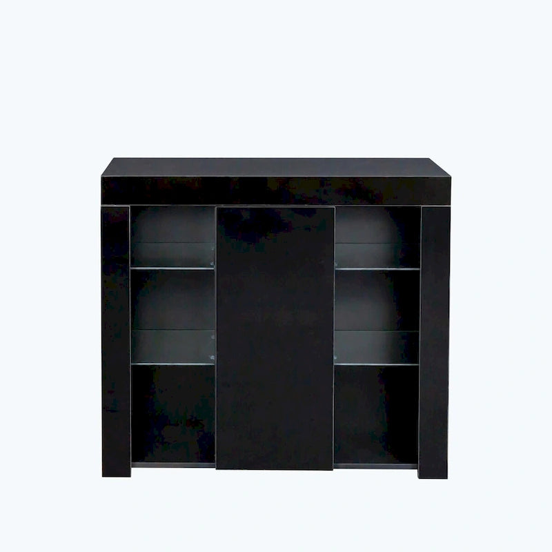 Meuble de cuisine avec éclairage LED, tiroir et 1 porte