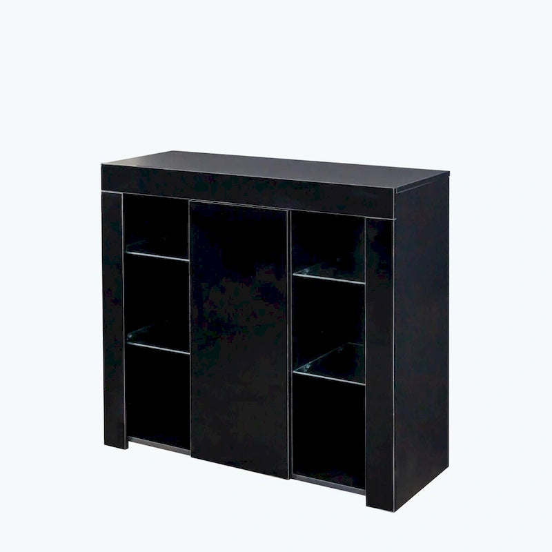 Meuble de cuisine avec éclairage LED, tiroir et 1 porte