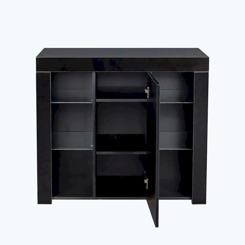 Meuble de cuisine avec éclairage LED, tiroir et 1 porte