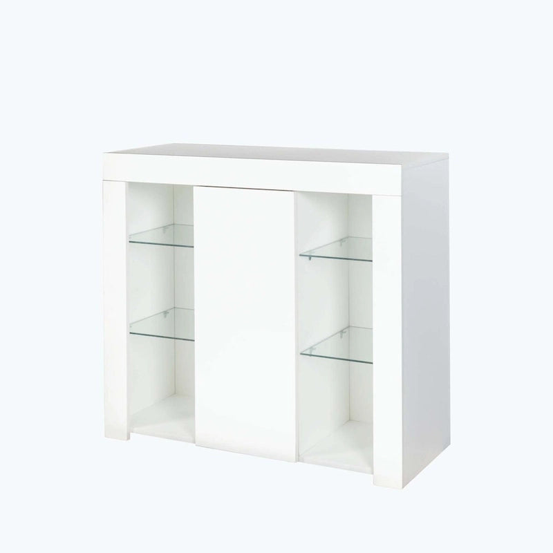 Meuble de cuisine avec éclairage LED, tiroir et 1 porte