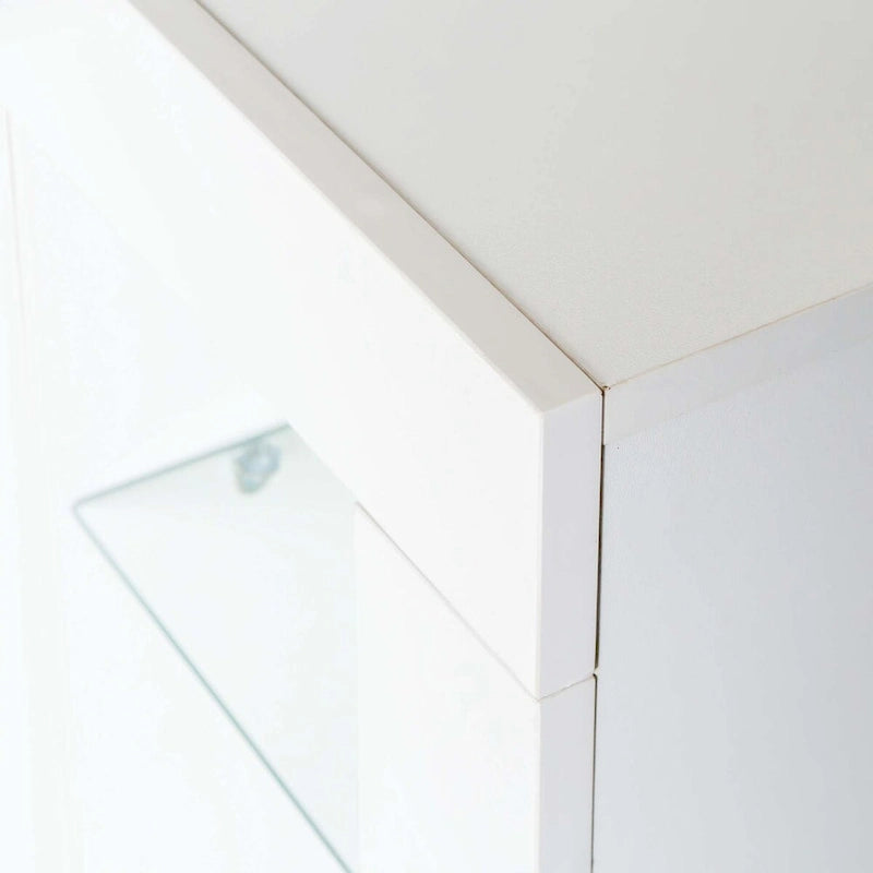 Meuble de cuisine avec éclairage LED, tiroir et 1 porte