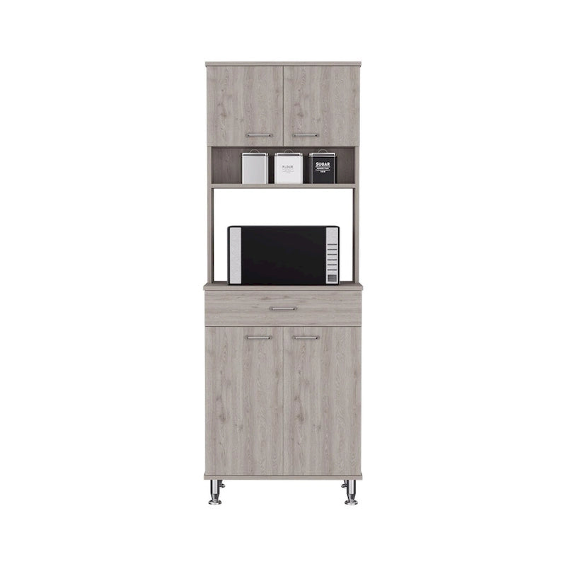 Meuble de rangement Piacenza, deux portes doubles, finition gris clair, haute qualité et durable