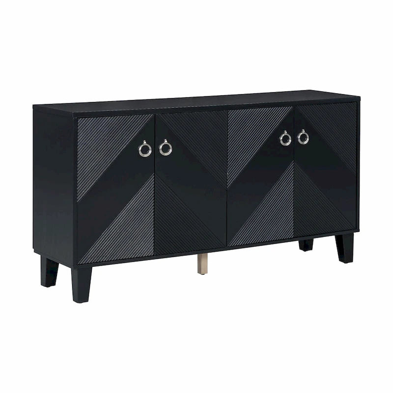 Meuble de rangement de luxe léger à motifs géométriques