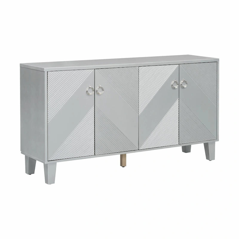 Meuble de rangement de luxe léger à motifs géométriques