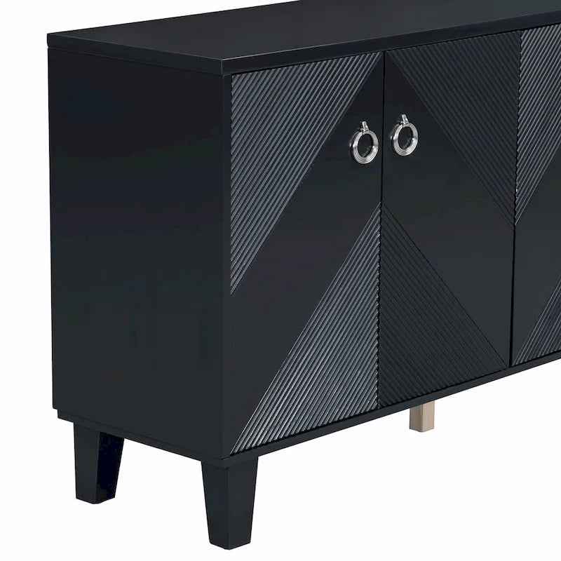 Meuble de rangement de luxe léger à motifs géométriques