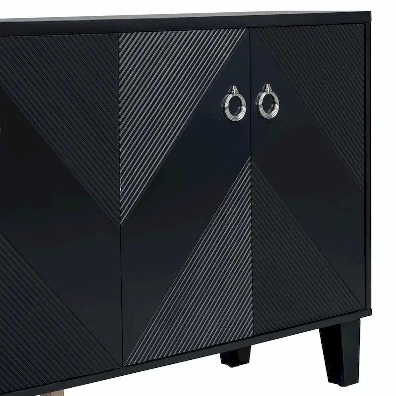 Meuble de rangement de luxe léger à motifs géométriques