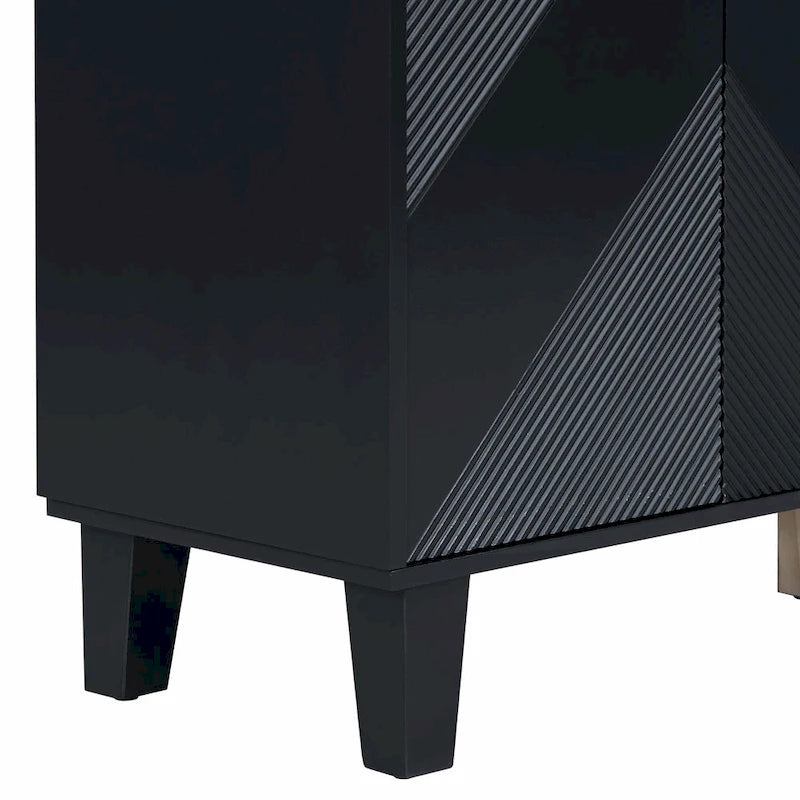 Meuble de rangement de luxe léger à motifs géométriques