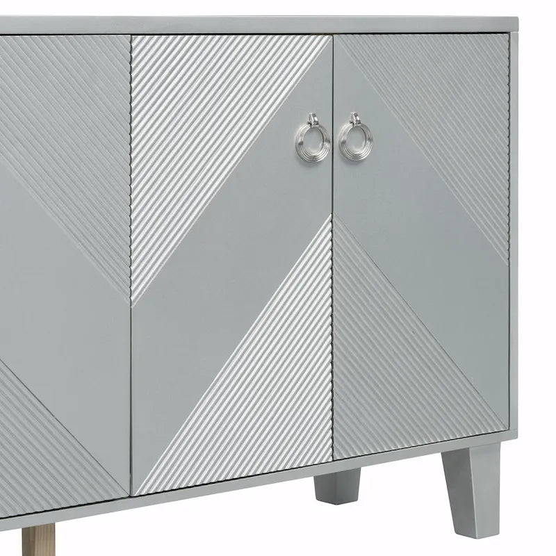 Meuble de rangement de luxe léger à motifs géométriques