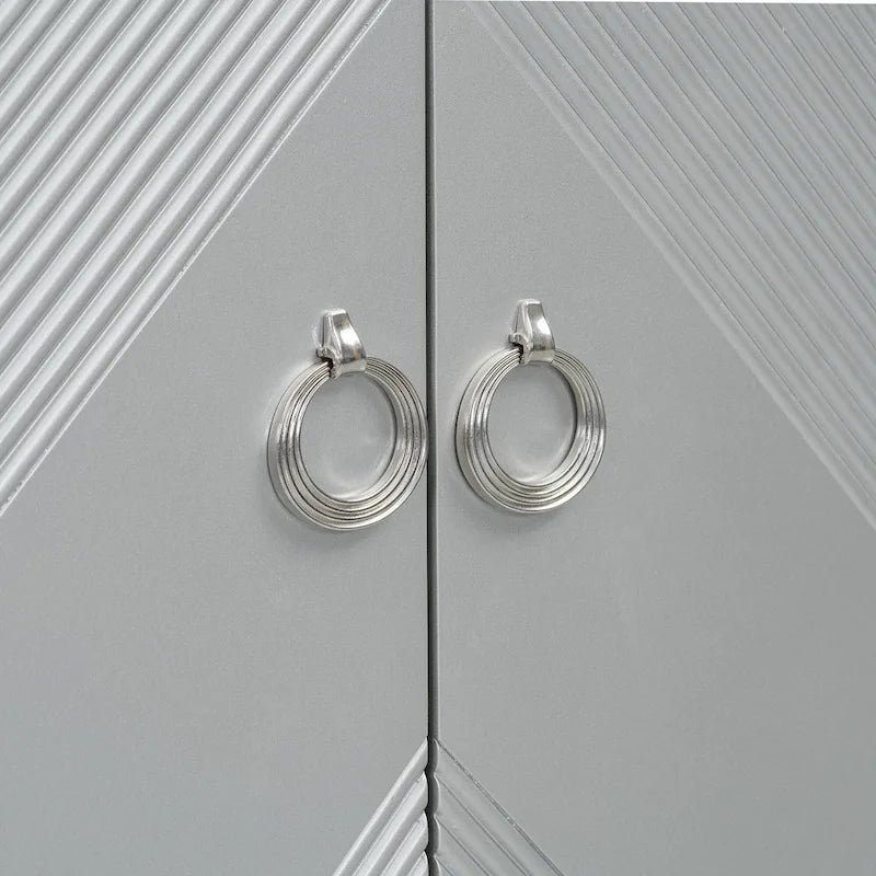 Meuble de rangement de luxe léger à motifs géométriques