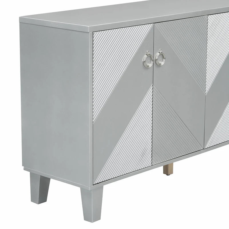 Meuble de rangement de luxe léger à motifs géométriques