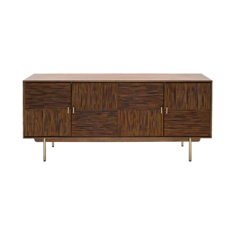 Meubles de rangement Studio London en bois d'acacia et rotin à tiroirs