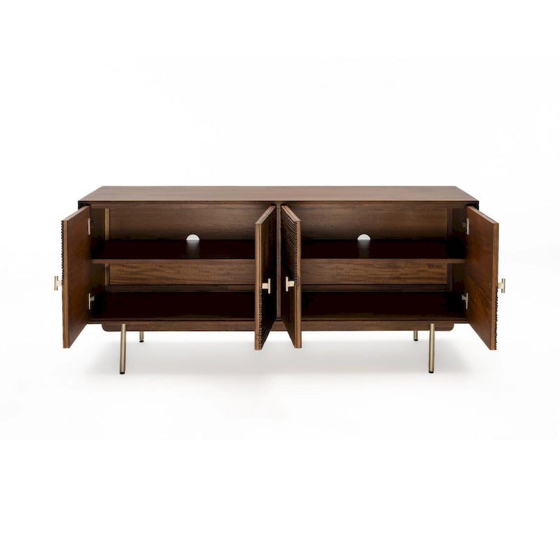 Meubles de rangement Studio London en bois d'acacia et rotin à tiroirs