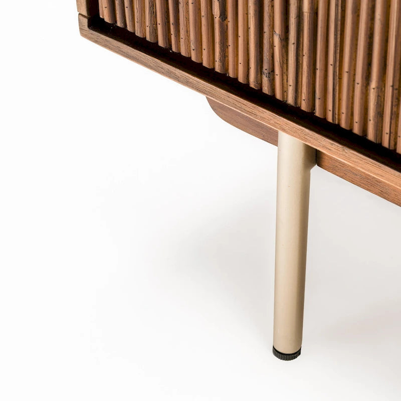 Meubles de rangement Studio London en bois d'acacia et rotin à tiroirs