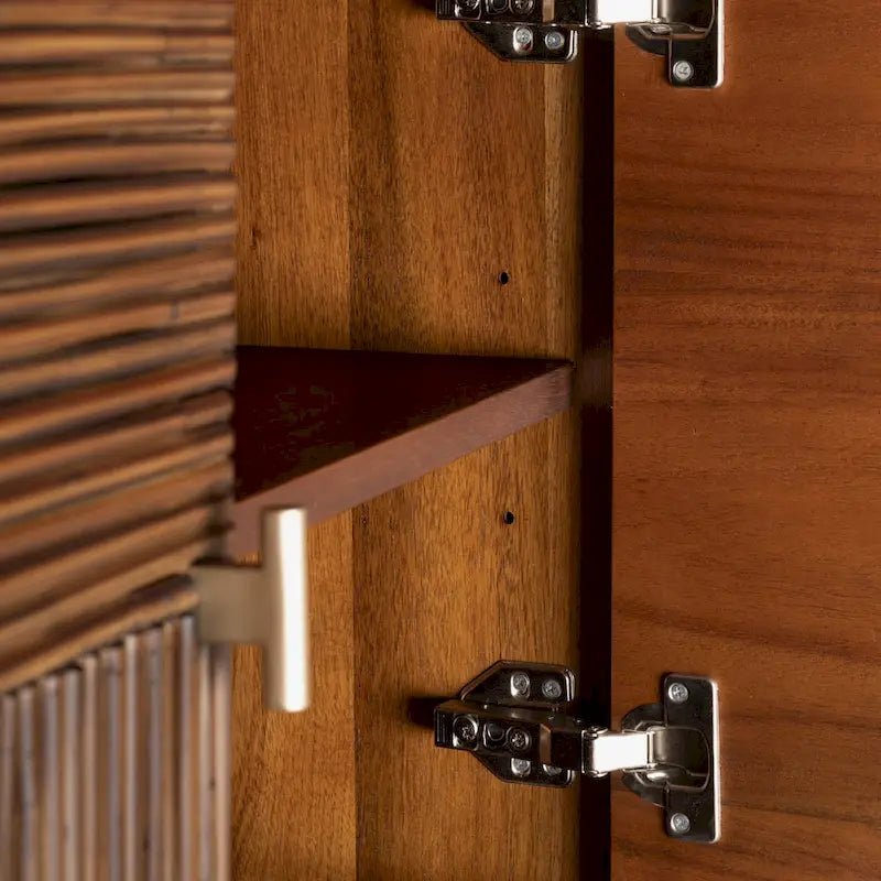 Meubles de rangement Studio London en bois d'acacia et rotin à tiroirs
