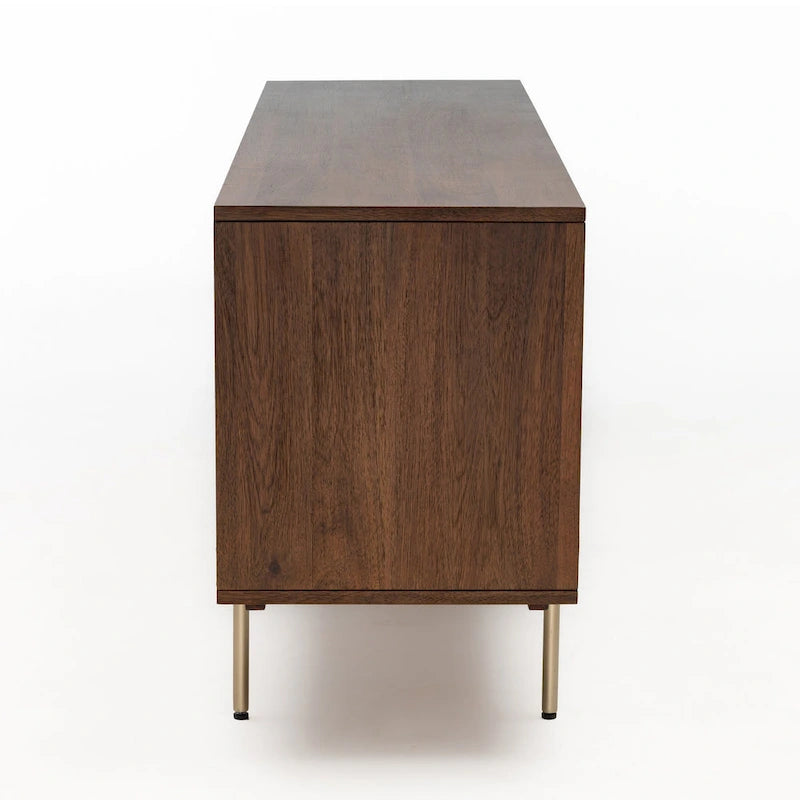 Meubles de rangement Studio London en bois d'acacia et rotin à tiroirs