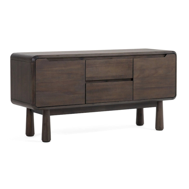 Buffet Modrest Rhea en acacia foncé moderne