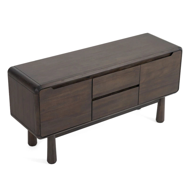Buffet Modrest Rhea en acacia foncé moderne