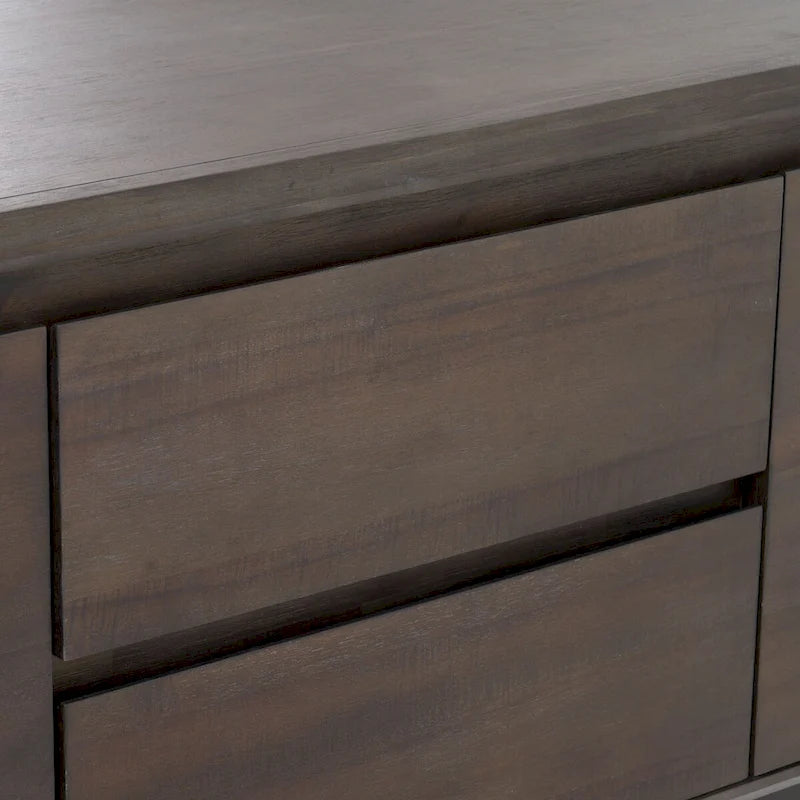 Buffet Modrest Rhea en acacia foncé moderne