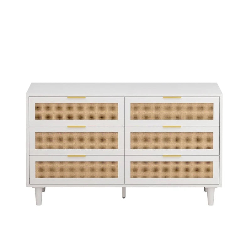 51.18 Commode de rangement à 6 tiroirs en rotin, pour chambre à coucher