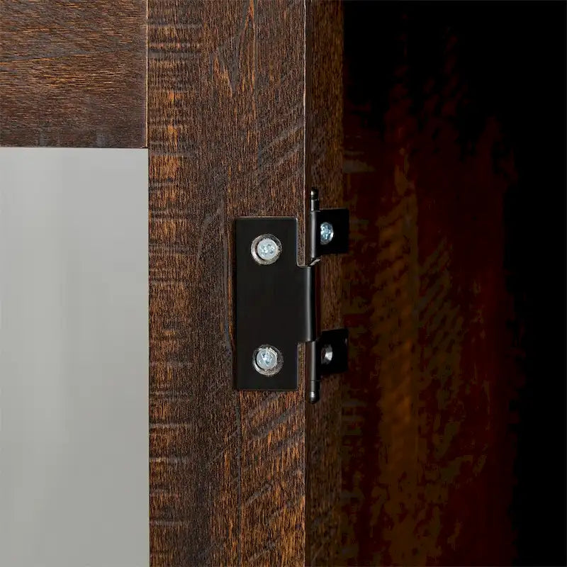 Buffet en bois avec 2 portes et poignée en métal