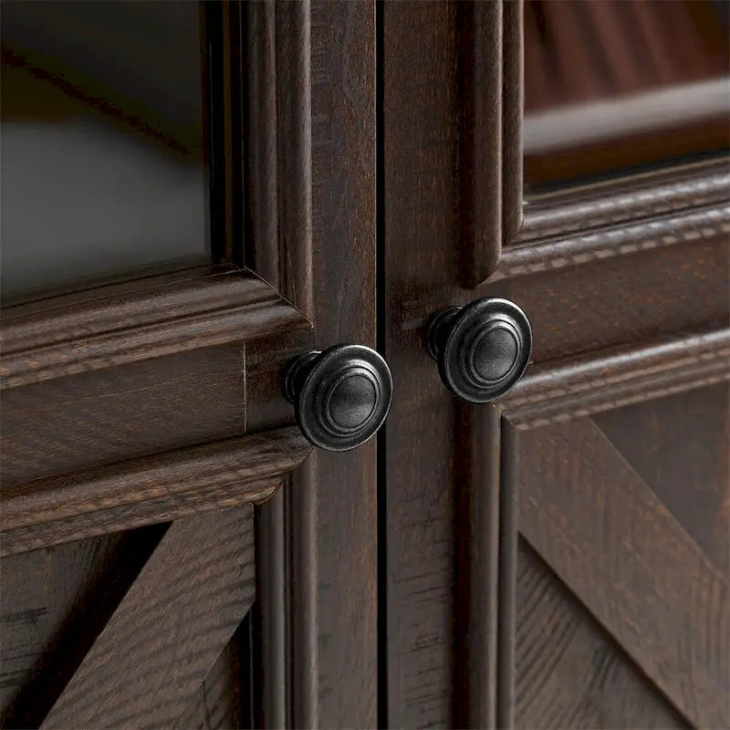 Buffet en bois avec 2 portes et poignée en métal
