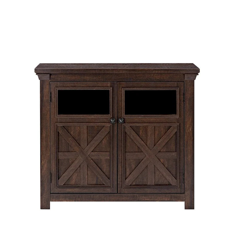 Buffet en bois avec 2 portes et poignée en métal
