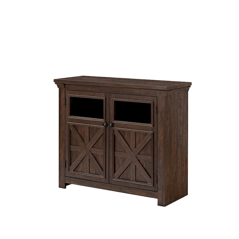 Buffet en bois avec 2 portes et poignée en métal