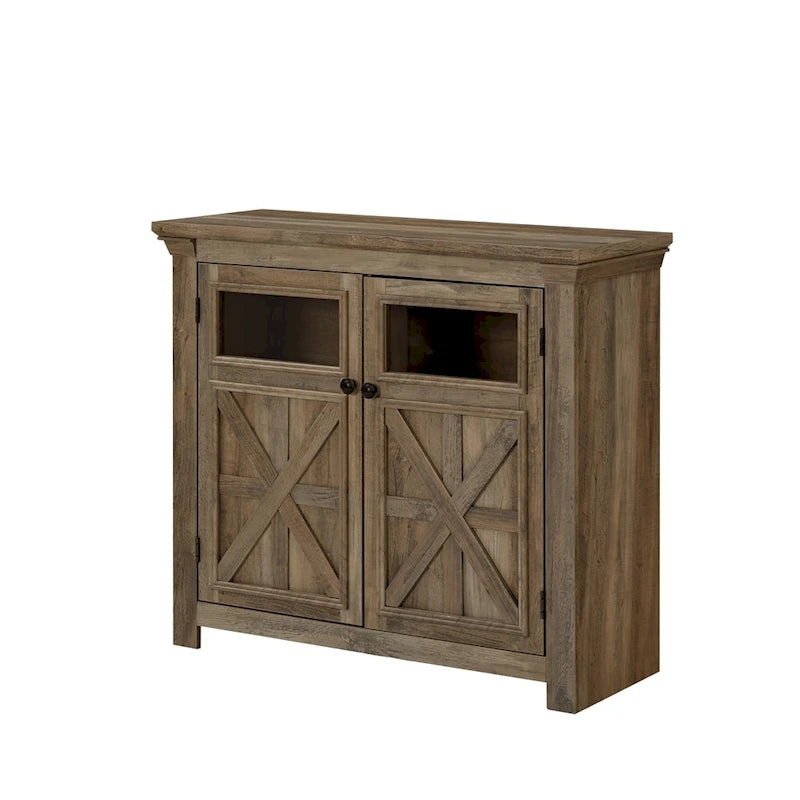 Buffet en bois avec 2 portes et poignée en métal
