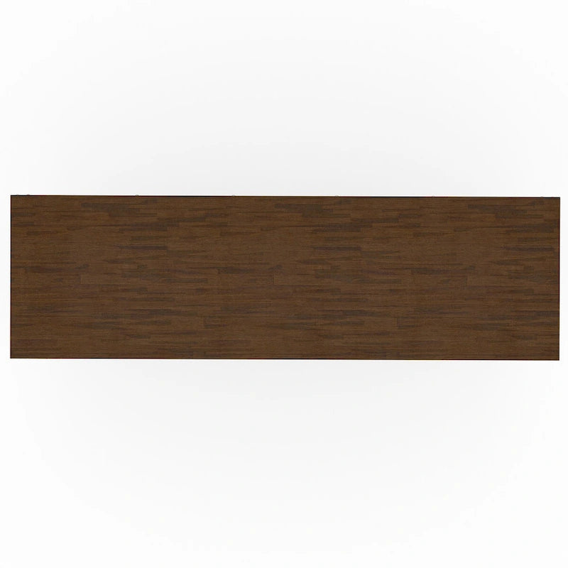 WYNDENHALL Wright Buffet rectangulaire Mid Century de 152,4 cm de large en BOIS D'ACACIA MASSIF avec rangement à vin, Fini Brun Vieilli Naturel Rustique