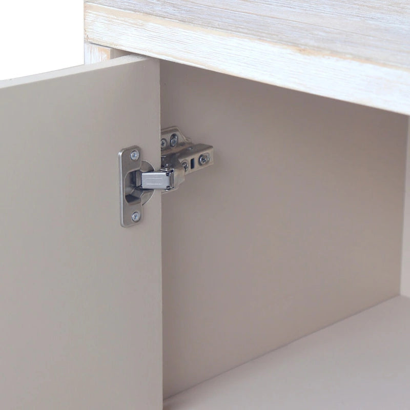 Meuble d'appoint de style rustique avec 4 portes en bois, buffet et vaisselier de rangement, pour le salon, l'entrée