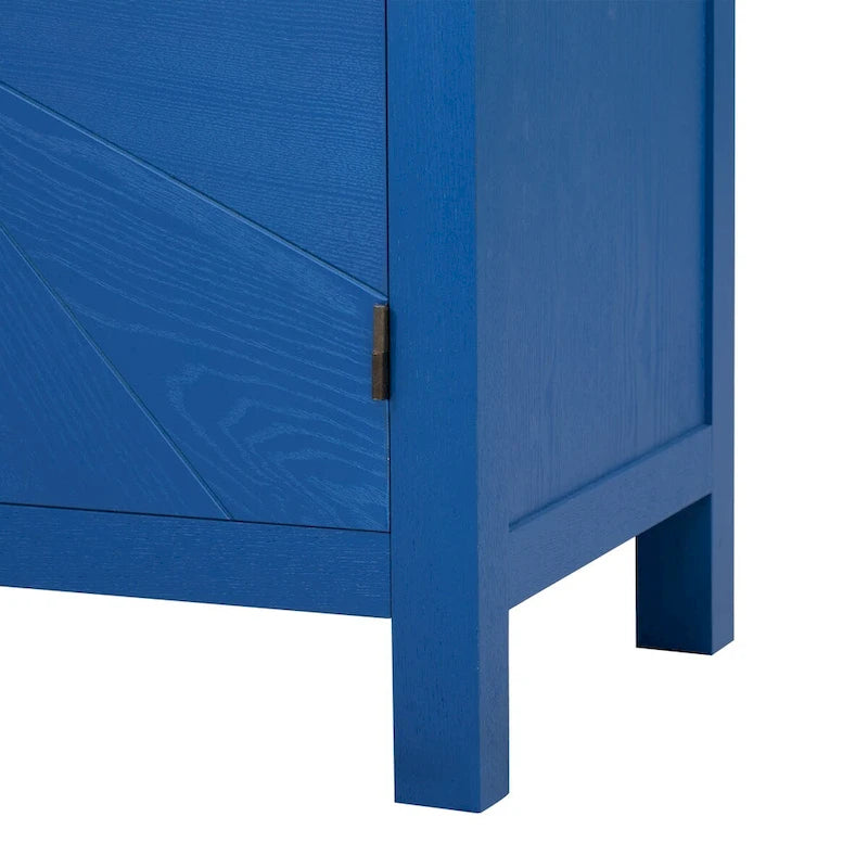 Caractéristiques uniques de l'armoire en placage de frêne avec portes à motif de lignes rayonnantes, adaptée aux salons et aux couloirs