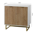 Meuble de rangement R Blanc et Doré
