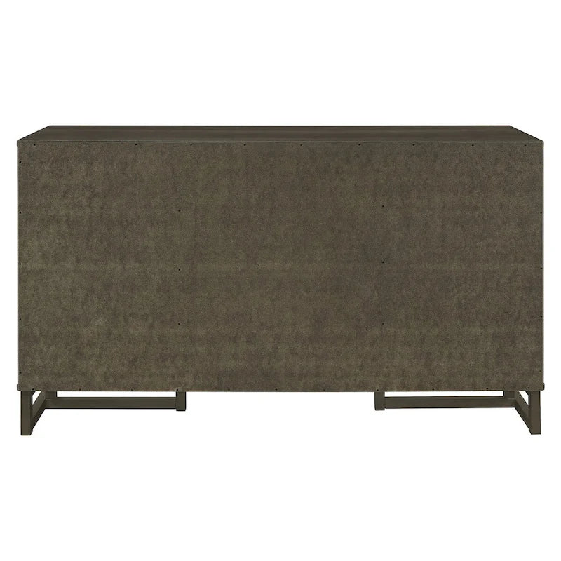 Buffet Glenmoor gris foncé avec 3 tiroirs et 2 armoires