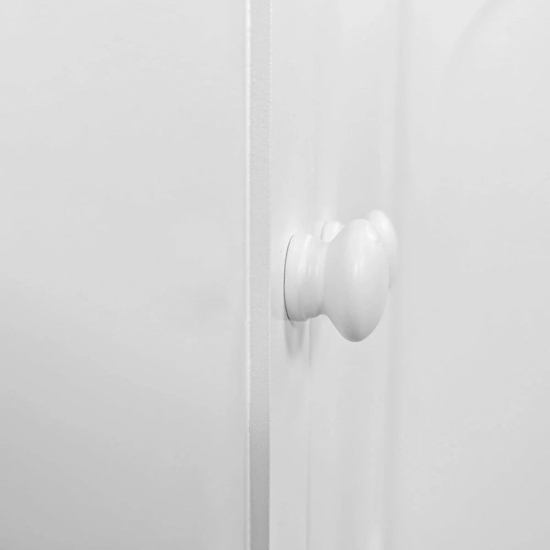 Armoire de rangement intaglio moderne à 4 portes avec étagère réglable, armoire élégante et d'appoint avec pieds en pin, buffet