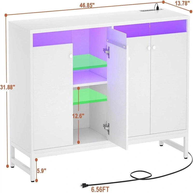 Bahut de salle à manger avec prise électrique – 35 P x 119 L x 81 H cm