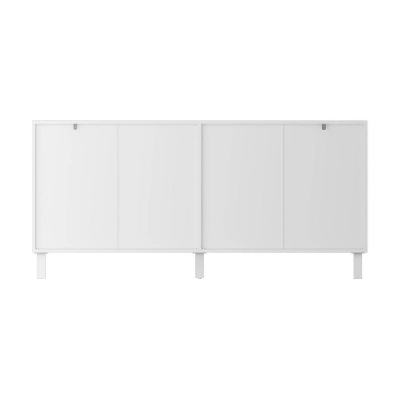 Buffet de rangement avec pieds en pin et buffet intérieur réglable - 63