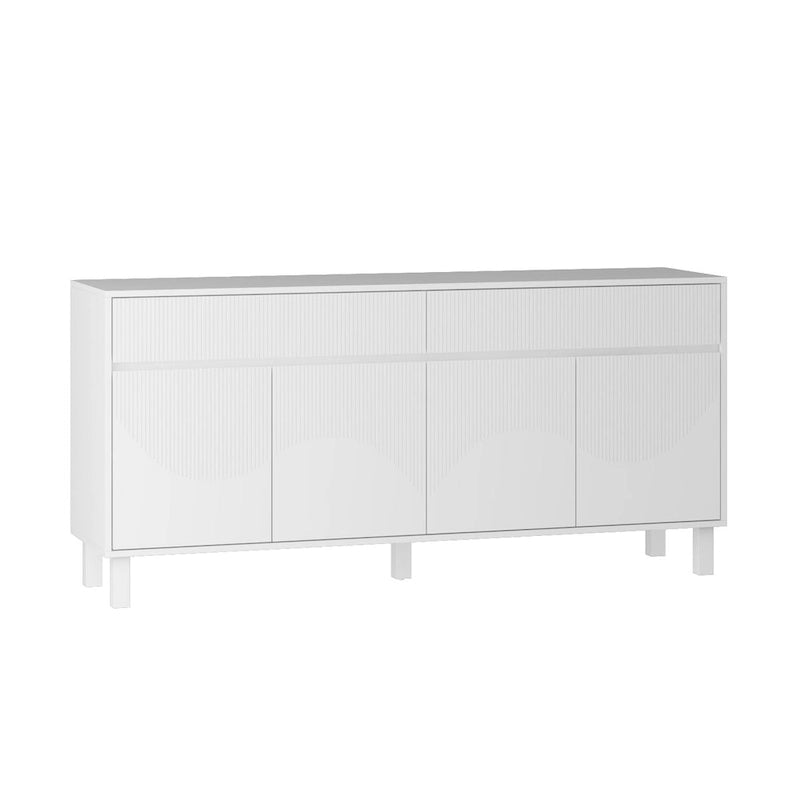 Buffet de rangement avec pieds en pin et buffet intérieur réglable - 63