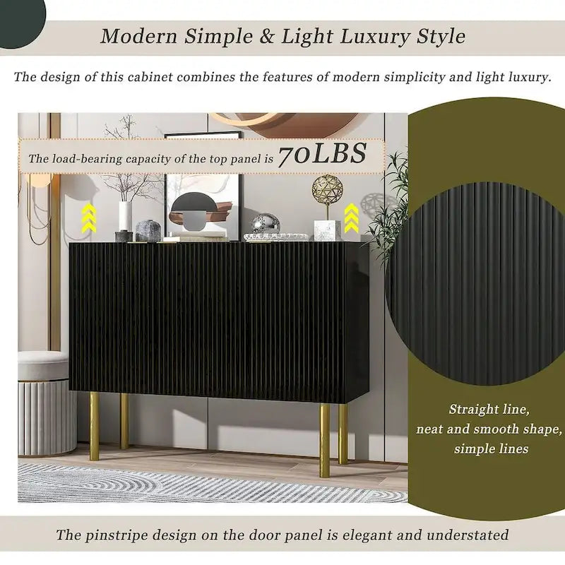 47 Buffet/Bahut de Style Moderne, Simple et Luxueux avec Étagères Réglables