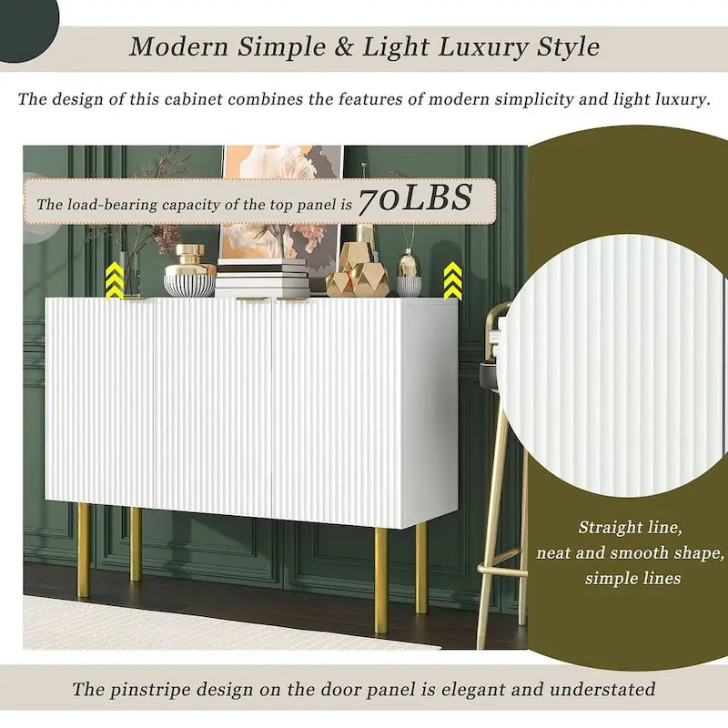 47 Buffet/Bahut de Style Moderne, Simple et Luxueux avec Étagères Réglables