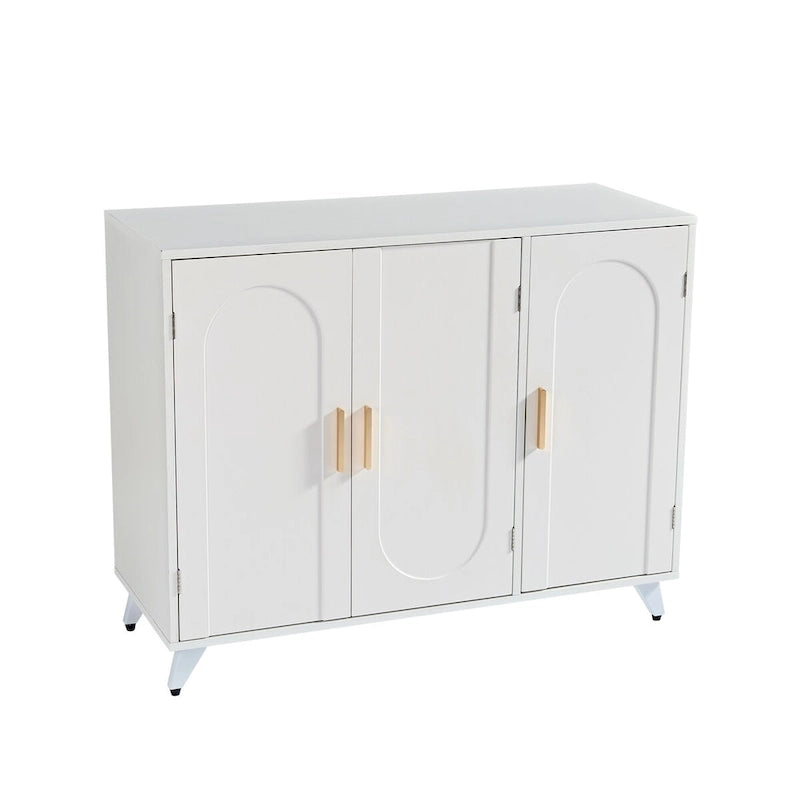 Buffet de salle à manger avec 3 portes et étagères amovibles, pour salon, salle à manger