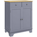 Buffet de salle à manger, Meuble de cuisine à double porte, Meuble de rangement pour bar à café avec 2 tiroirs, Étagère réglable