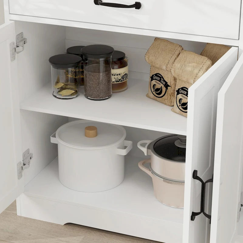 Meuble de Rangement Buffet de Ferme avec 3 Tiroirs et 3 Portes