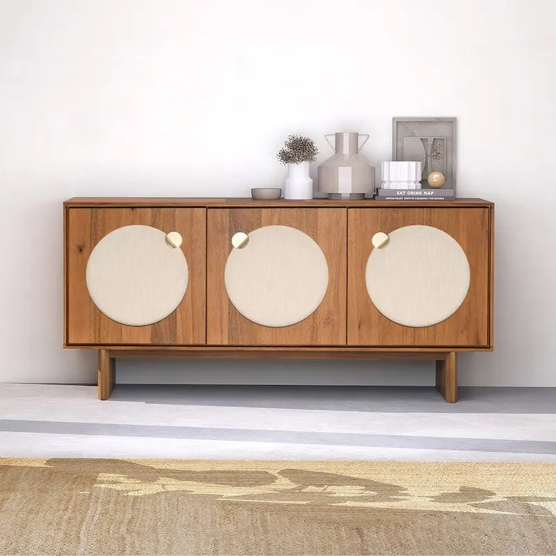 Buffet bas Orka Studio London en noyer à effet moderne