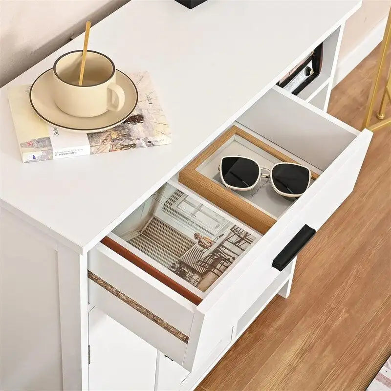 Armoire de Rangement au Sol avec Portes et Étagères - 30P x 75L x 80,3H cm