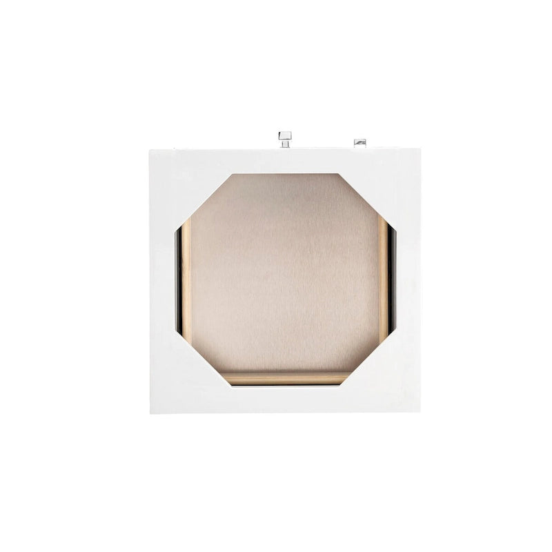 Meuble-lavabo simple vasque James Martin Vanities Athens 15, avec tiroirs et porte, blanc lustré