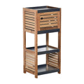 Meuble de rangement de salle de bain compact avec étagères ouvertes - 14,5L x 11 3/4l x 32 6/8H